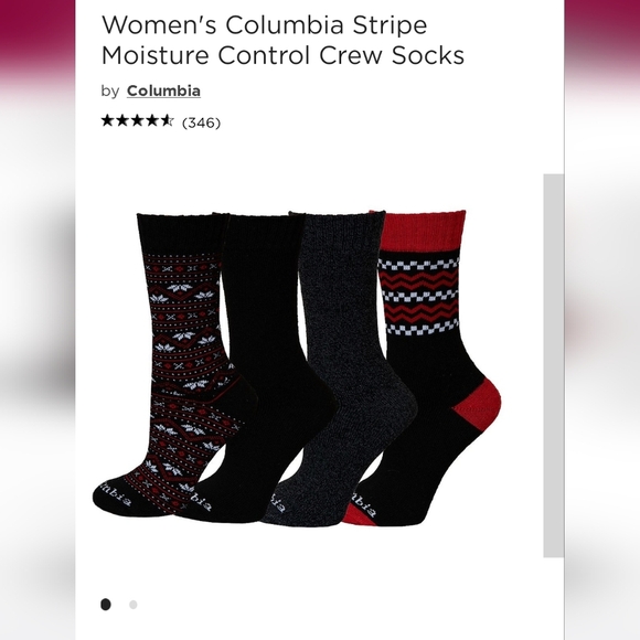 Women's Columbia Moisture Control Socks 4pk NEW - Picture 5 of 5